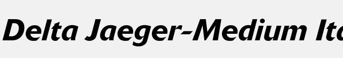 Delta Jaeger-Medium Italic